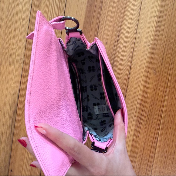 Anastasio Micro Crossbody Handbag Bubblegum Pink Leather - Eyes Embroidery - Picture 4 of 11